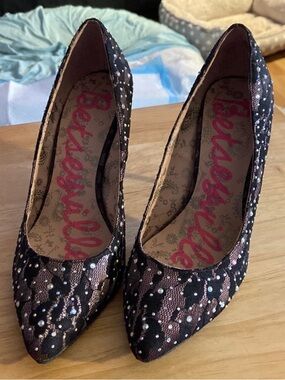 Betsey Johnson Sparkly Heels size 7.5
